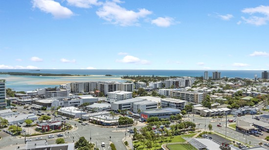 A view from the rooftop at 50 First Avenue, showcasing expansive views across the city centre, with the ocean in the background.